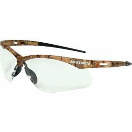 SELLSTROM MANUFACTURING Jackson Safety SG Safety Glasses with Anti-Fog, Clear Lens and Camo Frame 50012